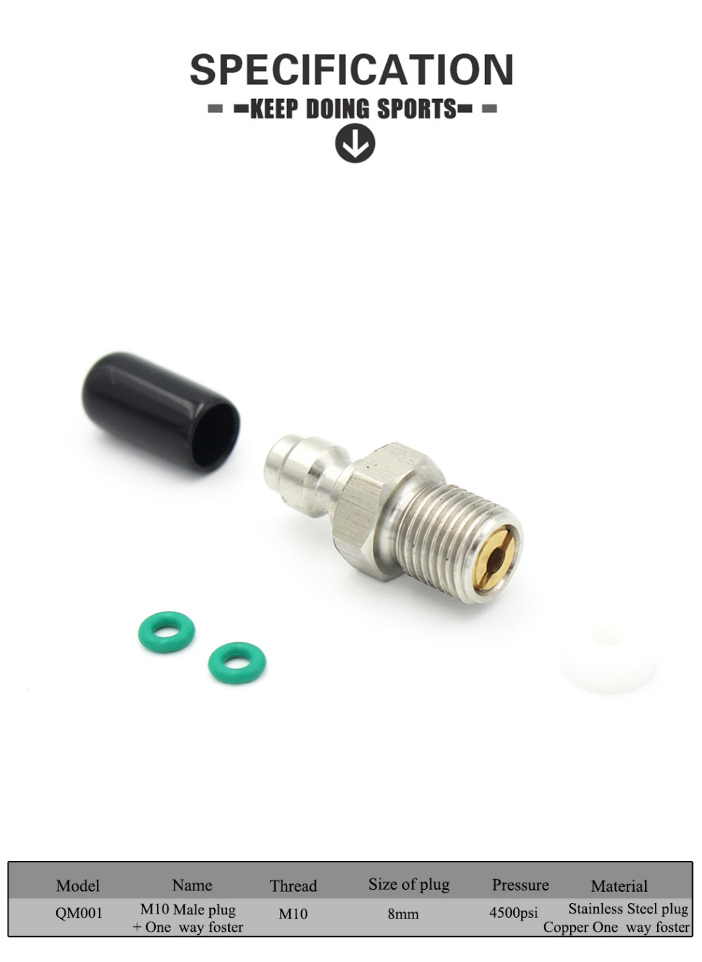 3 PCS Details about   PCP Stainless Steel M/M Quick Disconnect Adaptor Double Male Fill Nipple 