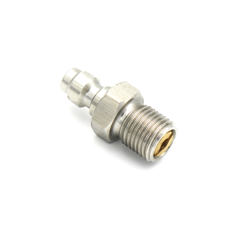 thumbnail image 2 of PCP 8Mm Male Quick Connector One-Way Foster Stainless Steel 2 of 14