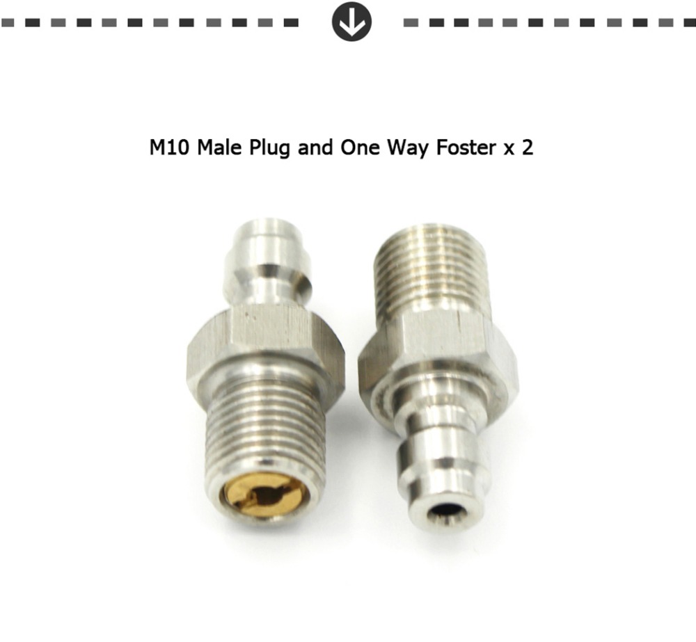 PCP M10 M8 8mm Gewindebolzen Edelstahl Druckluftkupplung Schlauchtülle 