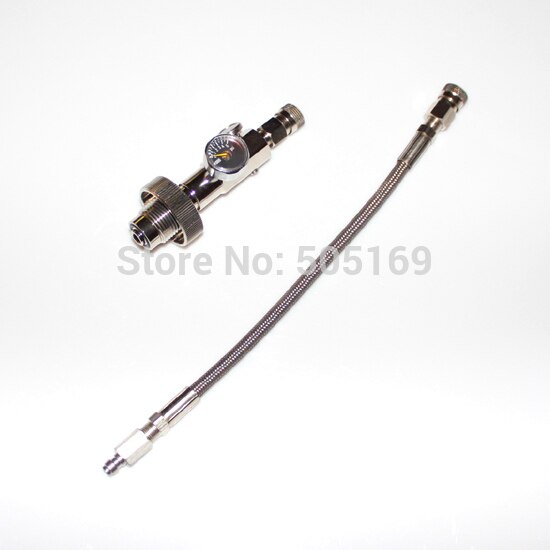Paintball PCP shooting HPA & Scuba Air Fill Station Adapter HPA DIN Valve with 10'' Stainless