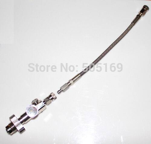 Paintball PCP shooting HPA & Scuba Air Fill Station Adapter HPA DIN Valve with 10'' Stainless