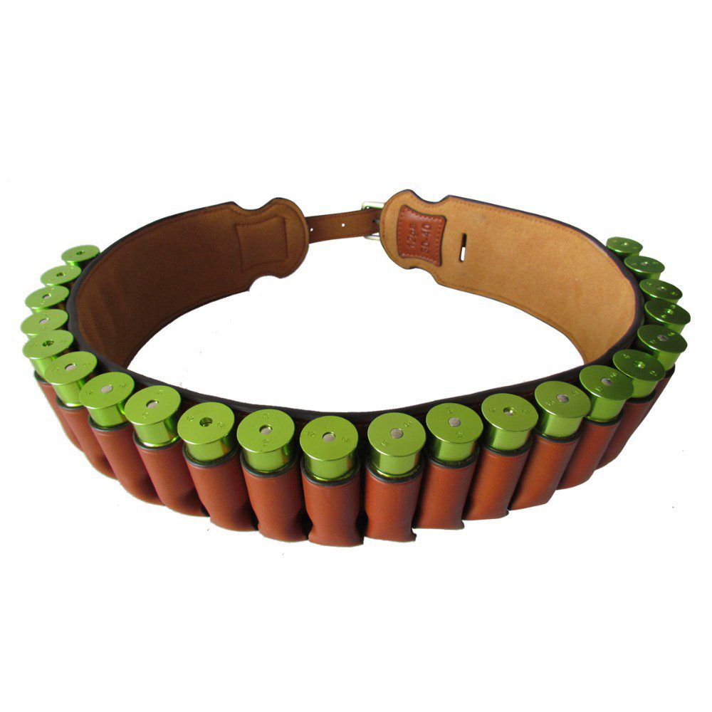Hunting Gun Accessories Brown Real Leather Shotgun Shell Holder
