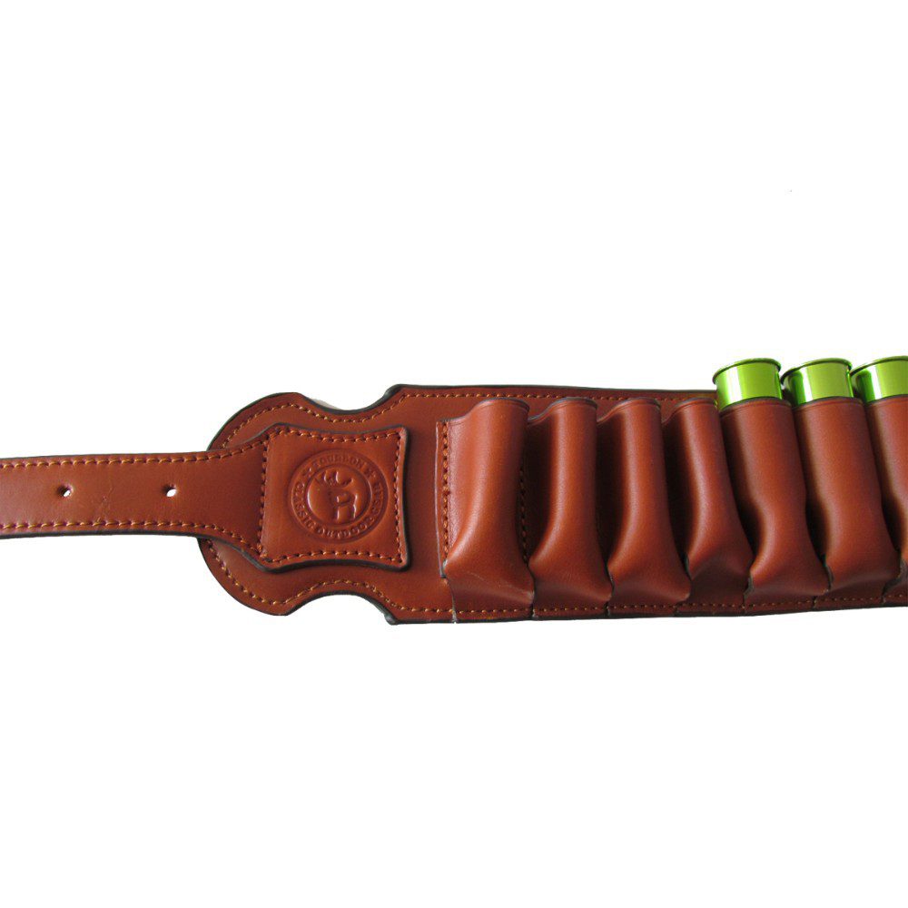 Hunting Gun Accessories Brown Real Leather Shotgun Shell Holder
