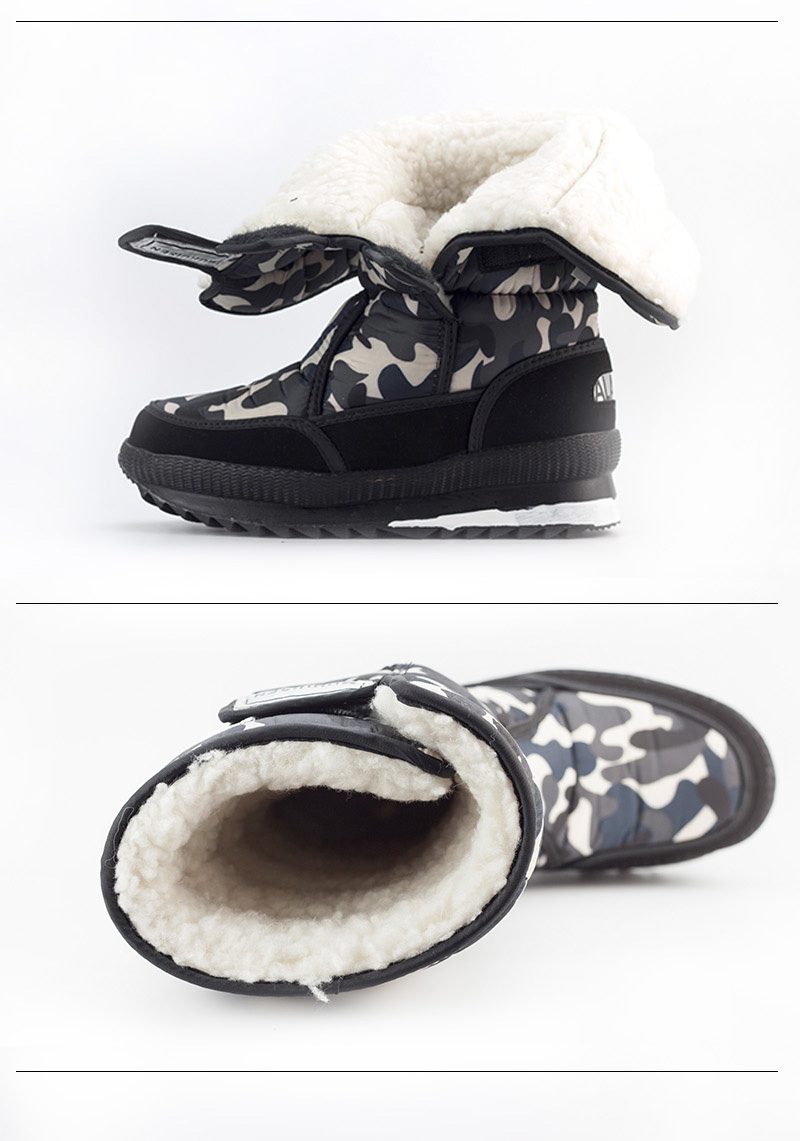 winter warm men's thickening platforms waterproof shoes