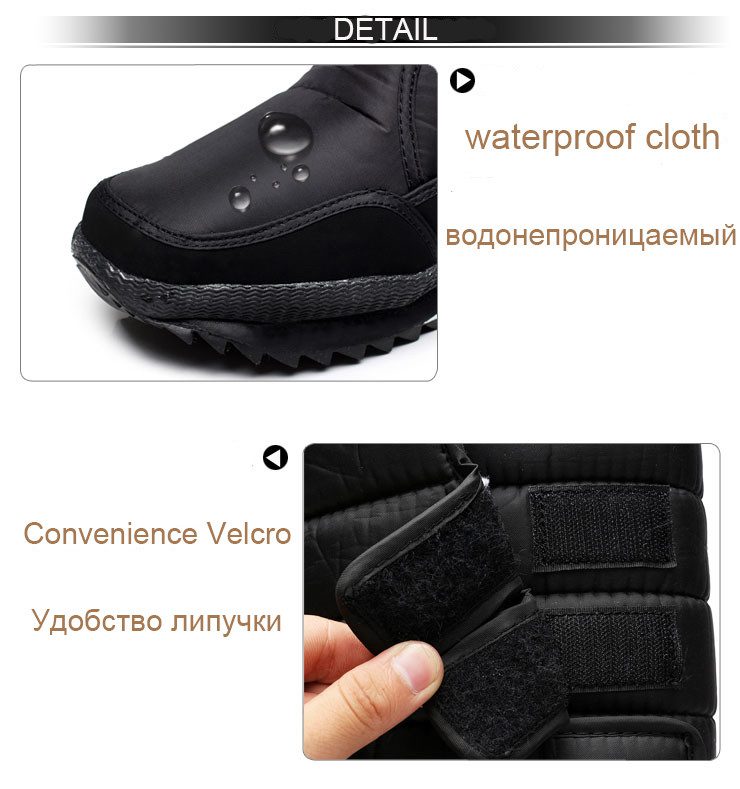 winter warm men's thickening platforms waterproof shoes