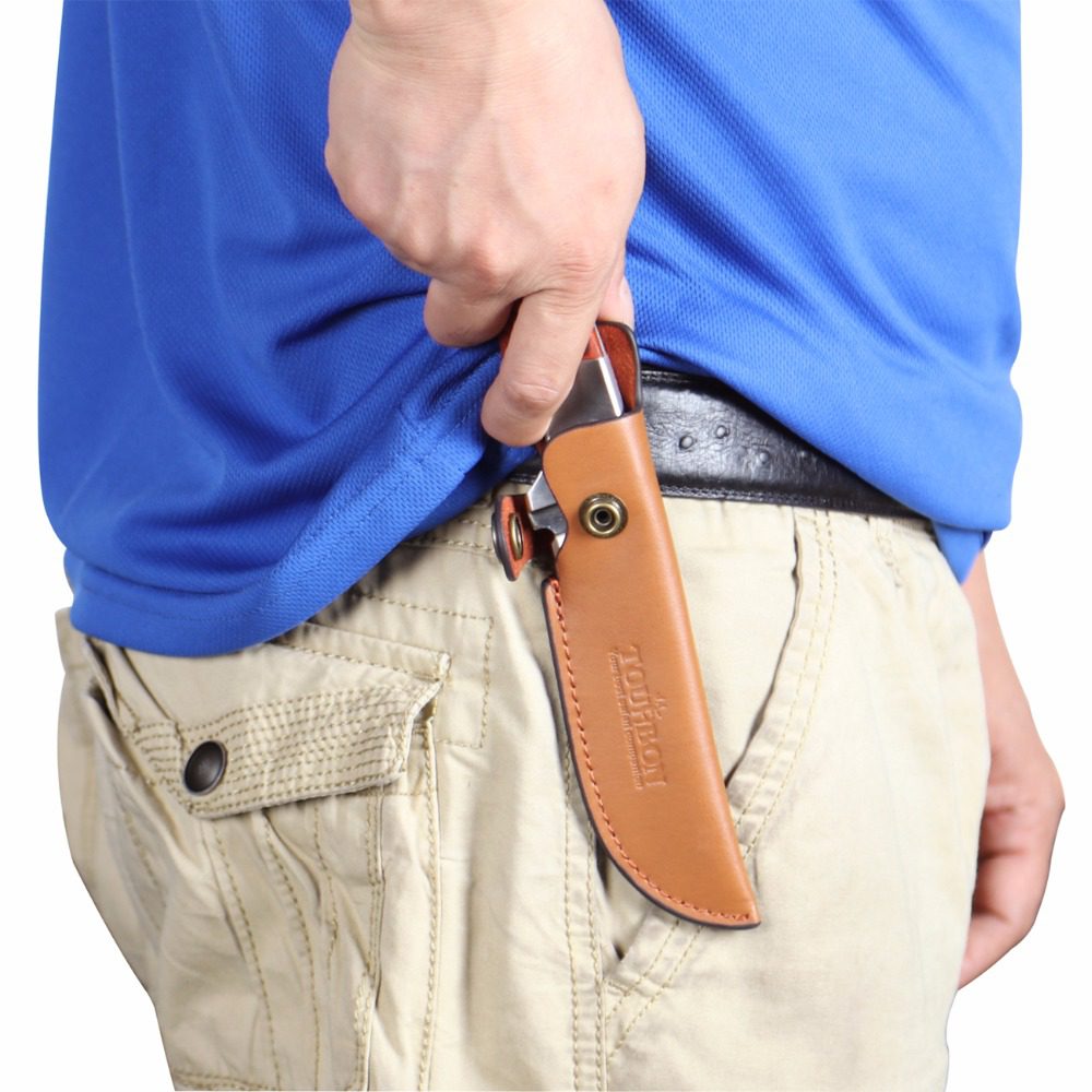 Knife Scabbard Classic Design Sheath Brown Leather