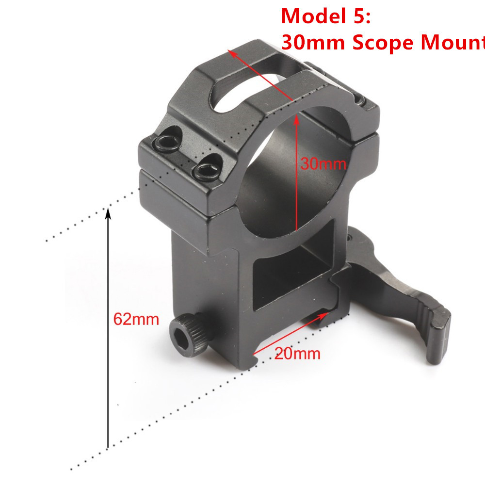 2pcs/lot Hunting Riflescope QD Quick Release Mount 30mm 25.4mm Scope mount