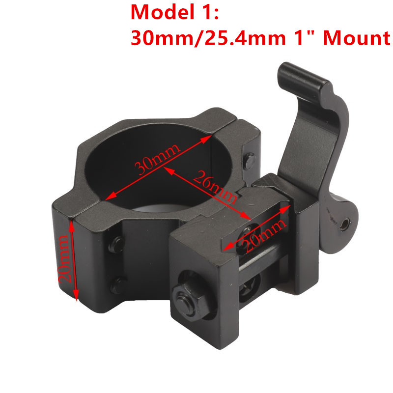2pcs/lot Hunting Riflescope QD Quick Release Mount 30mm 25.4mm Scope mount