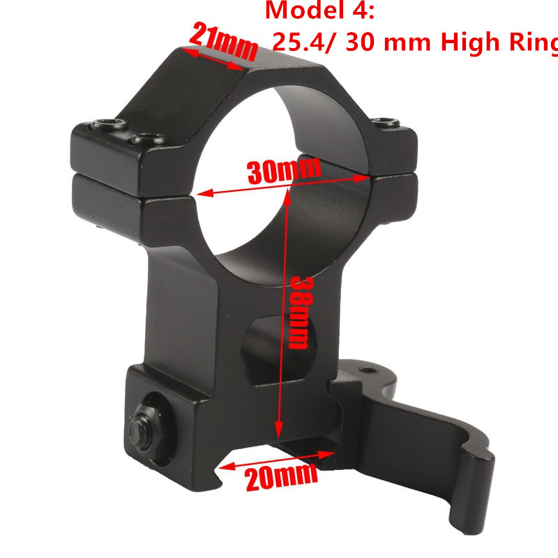 2pcs/lot Hunting Riflescope QD Quick Release Mount 30mm 25.4mm Scope mount