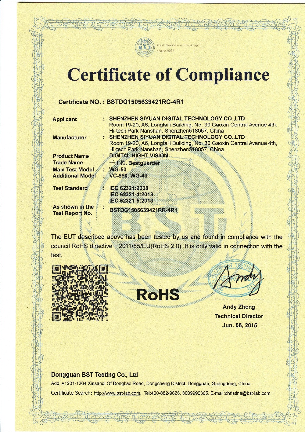 Digital Night Vision Monocular IR Wildlife 6x50mm 5MP HD Camera