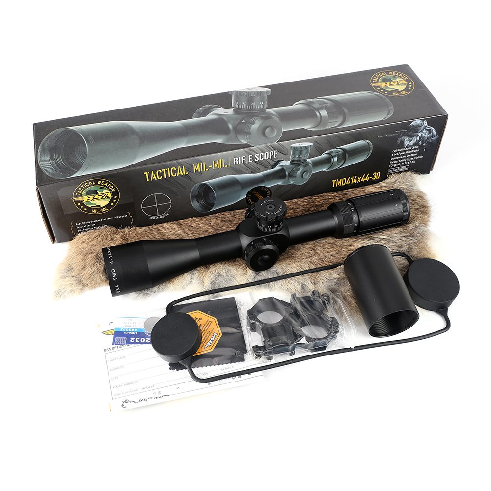 BSA TMD 4-14X44 Side Parallax Glass Etched Reticle Rifle Scopes