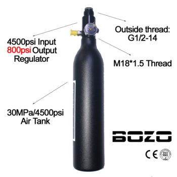 0.45L 4500psi Air Tank High Compressed Gas Cylinder Bottle Paintball PCP 