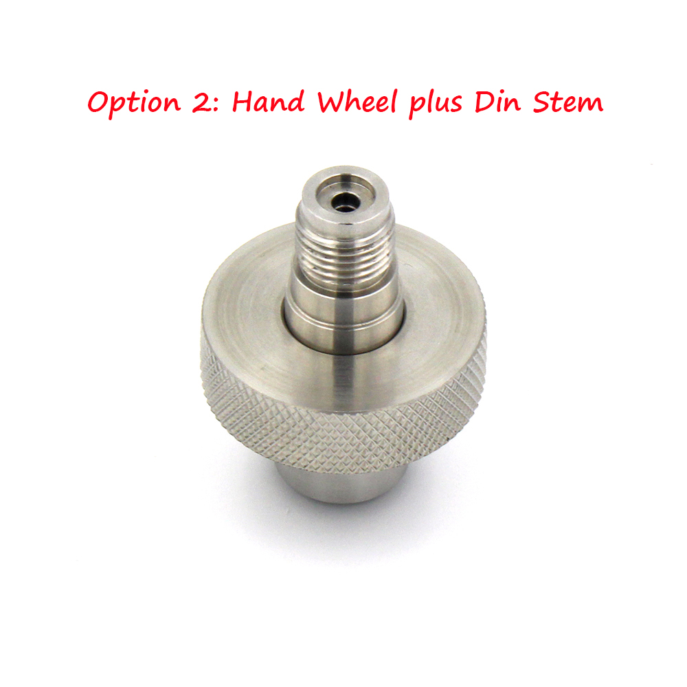 Standard DIN To Male Pipe Thread Adapter Hand Wheel 1/4bspp or 9/16-18 UNF Male Stem