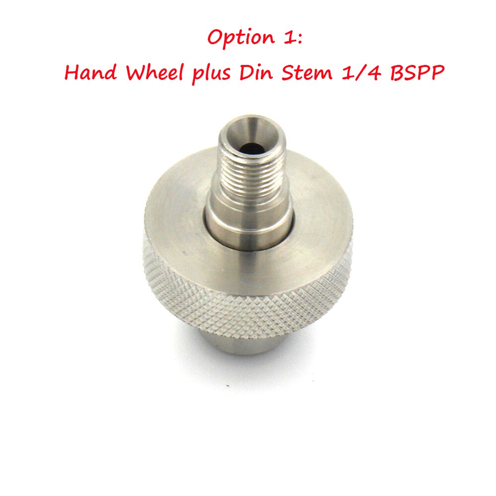 Standard DIN To Male Pipe Thread Adapter Hand Wheel 1/4bspp or 9/16-18 UNF Male Stem