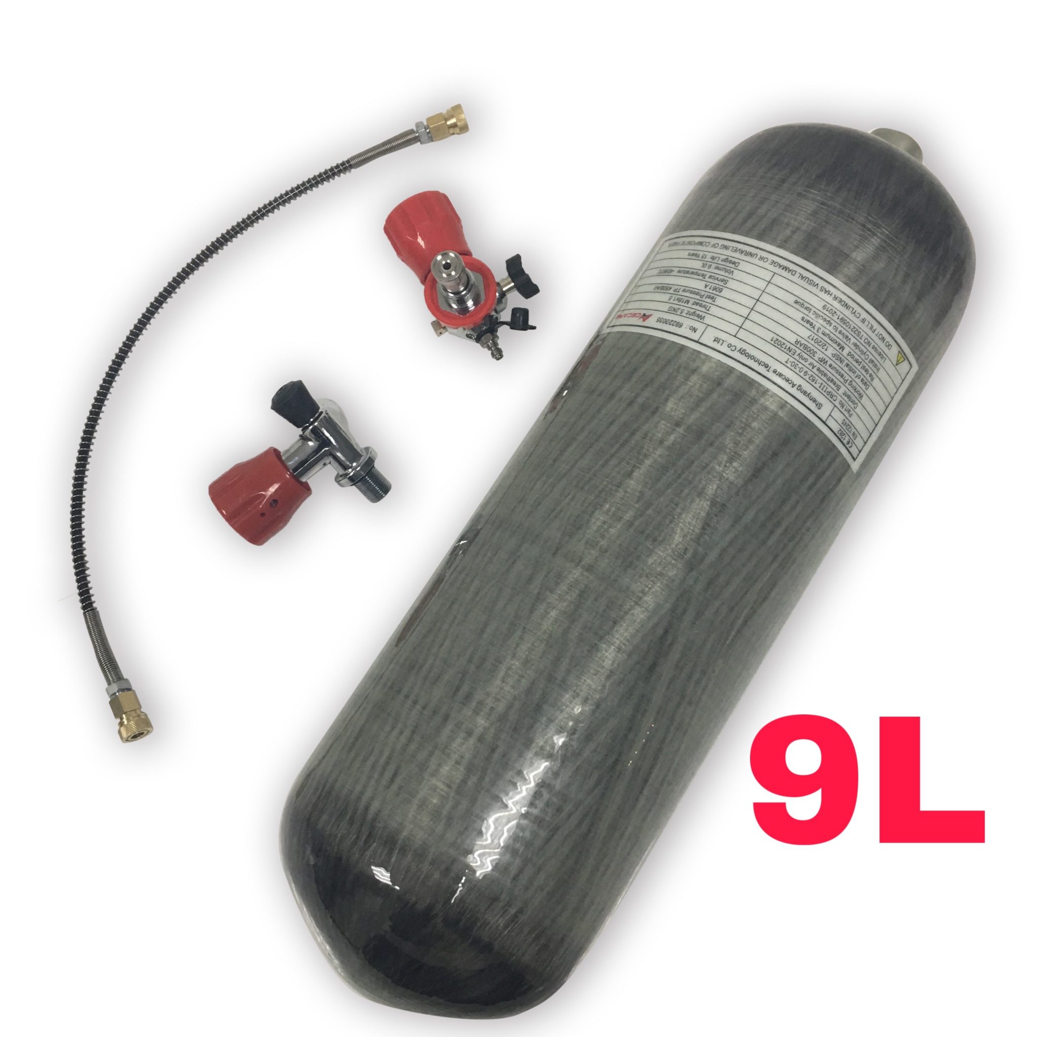 Acecare 3L/6.8L/9L CE Carbon Fiber Pcp scuba Tank 4500psi
