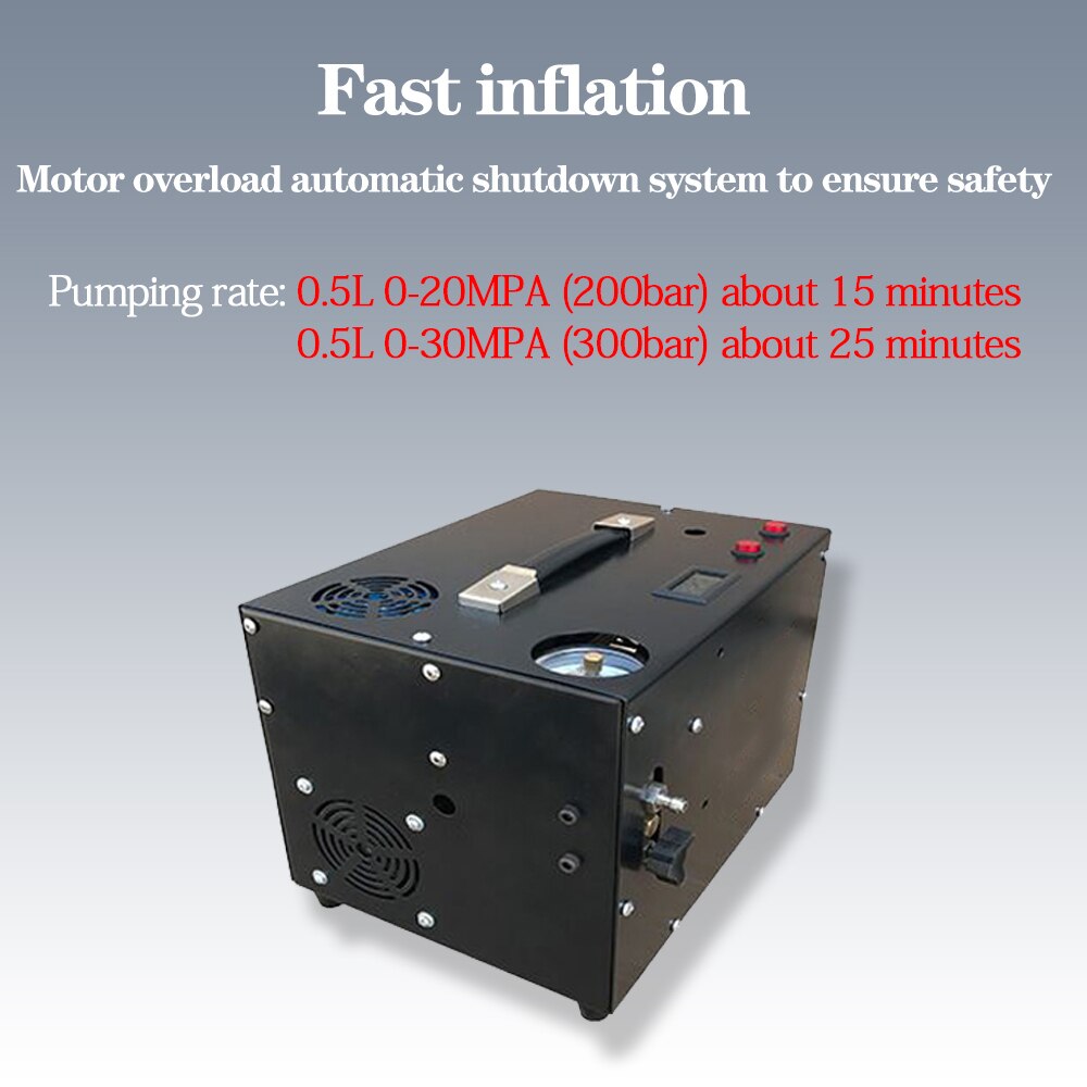 2020 new PCP air gun Inflatable Portable Pcp Air Compressor 12v Mini Scuba diving Compressor 4500psi 300bar 30mpa 12v/220v/110v