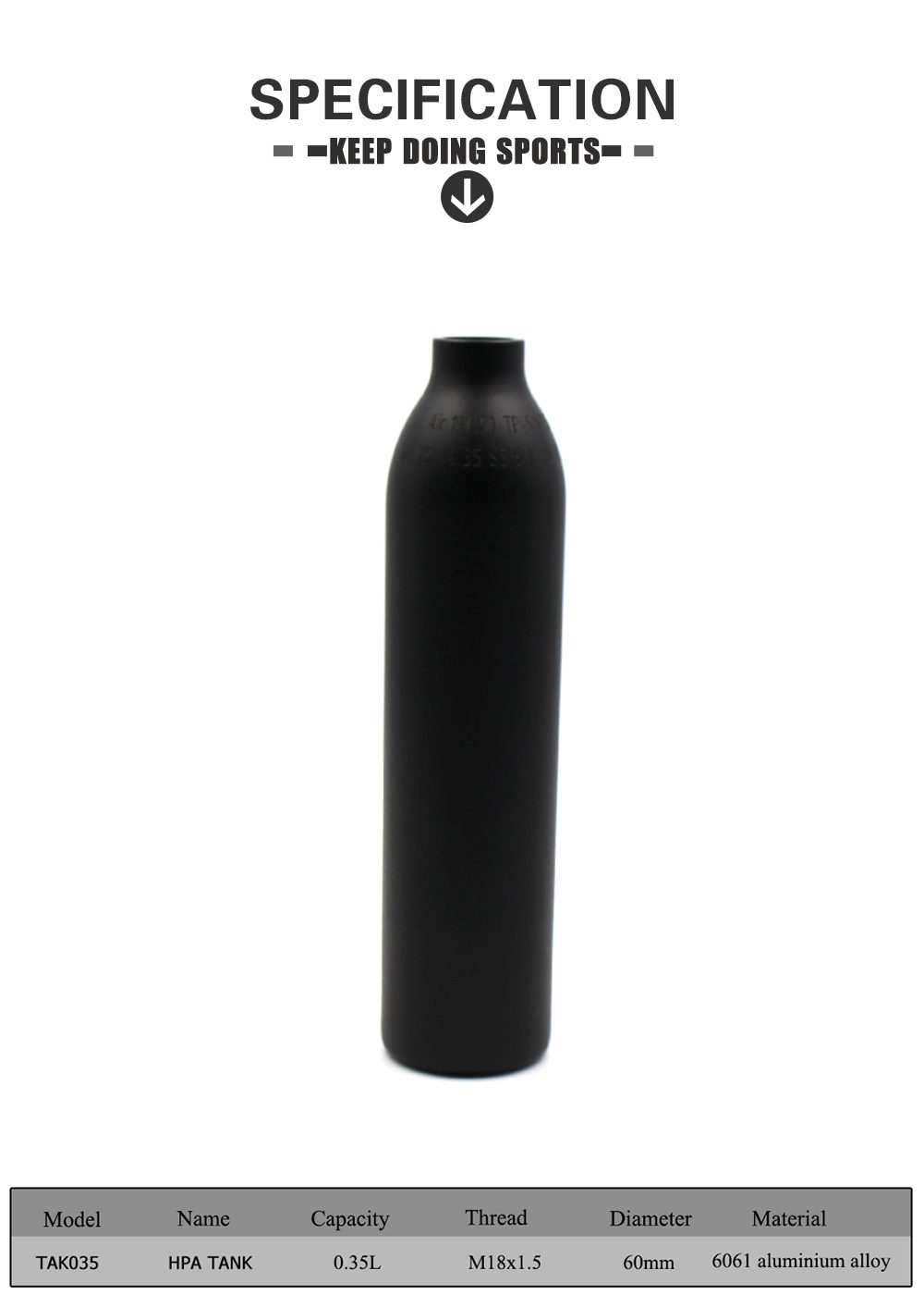 0.35L PCP Cylinder