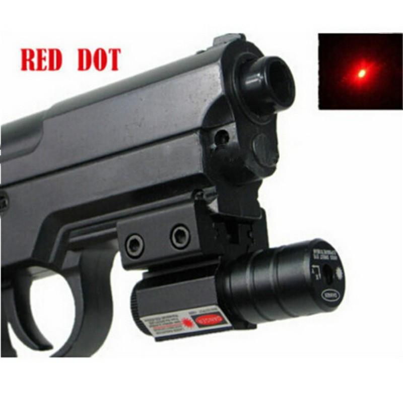US Small Red Dot Laser Sight with 50-100 Meters Range 635-655nm for Pistol Adjustable 11mm 20mm Picatinny Rail