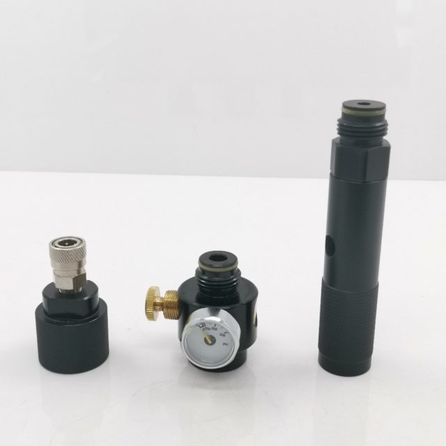 Paintball HPA Co2 Regulator Valve with Outlet Refill Adapter 0200psi