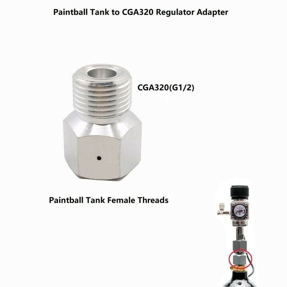 Co2 Tank Adapter Convert Sodastream.Paintball,CGA320,W21.8 Cylinder to Air Tool, HomeBrew Beer Keg, Aquarium Fish Regulator