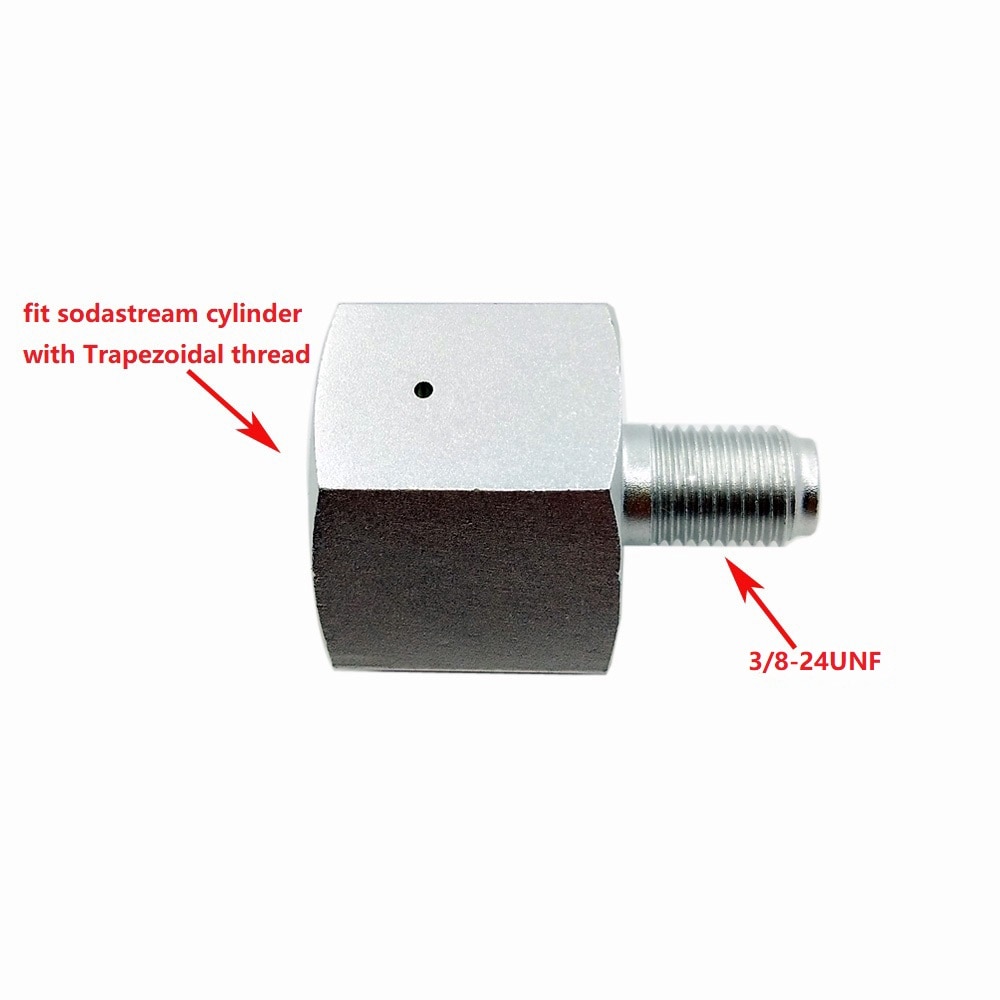 Co2 Tank Adapter Convert Sodastream.Paintball,CGA320,W21.8 Cylinder to Air Tool, HomeBrew Beer Keg, Aquarium Fish Regulator