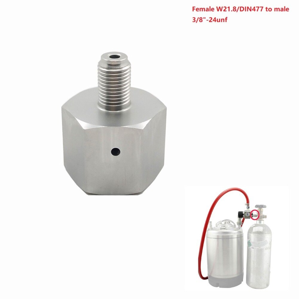 Co2 Tank Adapter Convert Sodastream.Paintball,CGA320,W21.8 Cylinder to Air Tool, HomeBrew Beer Keg, Aquarium Fish Regulator