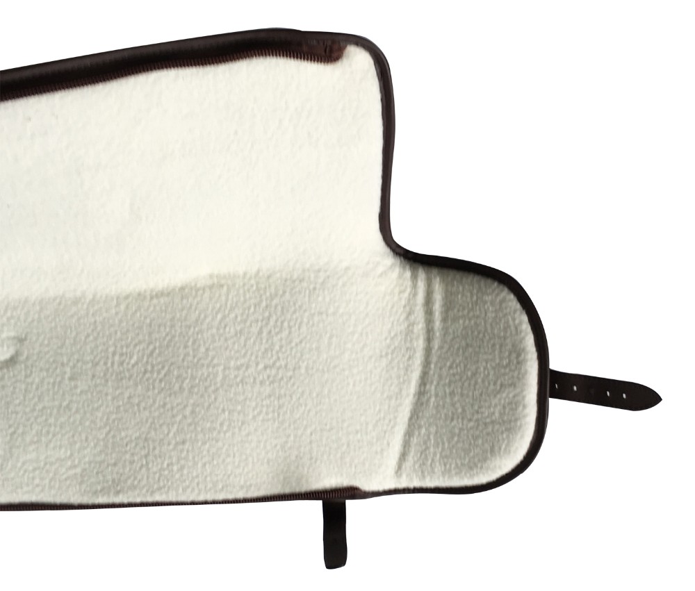 Tourbon Hunting Accessories Classic Padded Brown Canvas & Leather Shotgun Case Slip Gun Protection Bag Carrier 130cm with Zipper