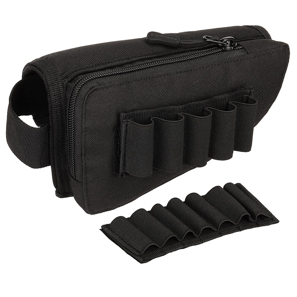 Tactical Muti-functional Rifle Shotgun Buttstock Cheek Rest Rifle Stock Ammo Shell Nylon Magazine Molle Pouch Holder Bandolier