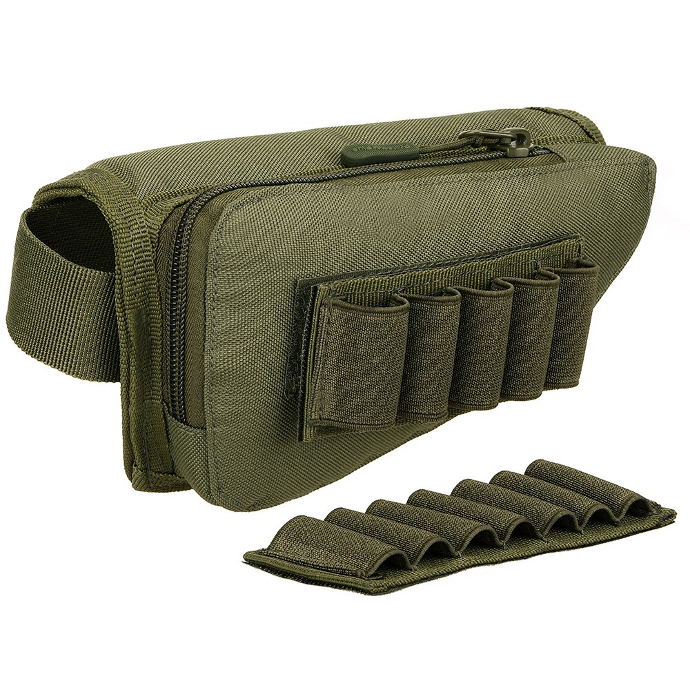 Tactical Muti-functional Rifle Shotgun Buttstock Cheek Rest Rifle Stock Ammo Shell Nylon Magazine Molle Pouch Holder Bandolier