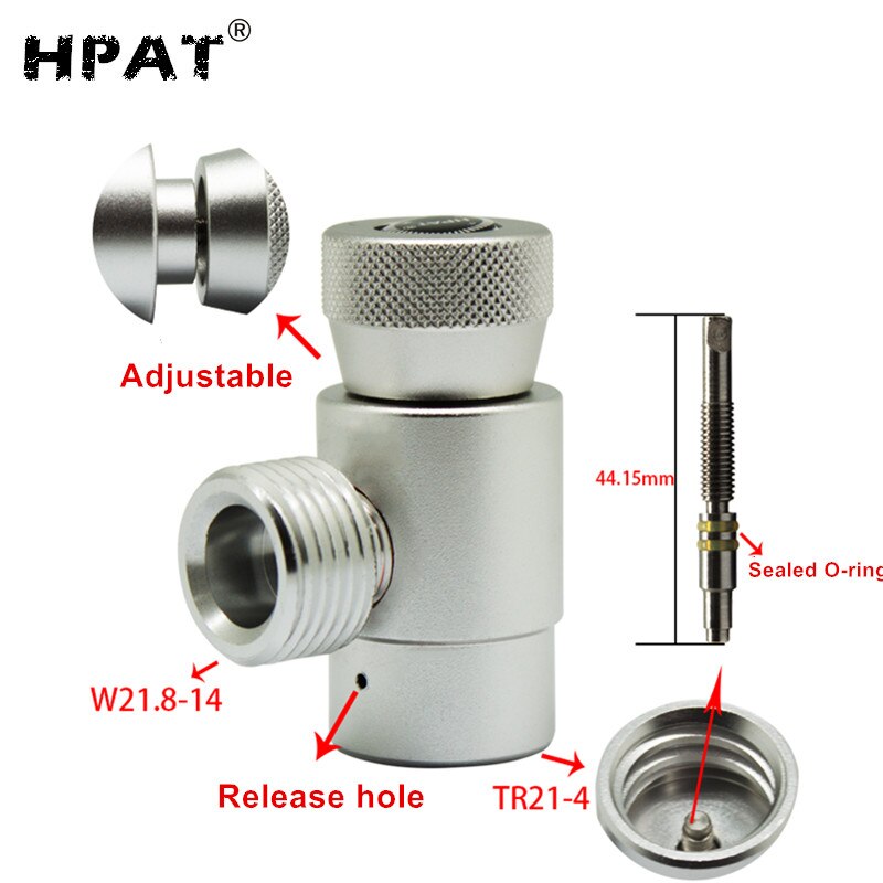 HPAT Refill Adapter Connector Gas Regulator DIN 477 / W21.8-14 for Soda Maker Co2 Tank HPAT Refill Adapter Connector Gas Regulator DIN 477 / W21.8-14 for Soda Maker Co2 Tank