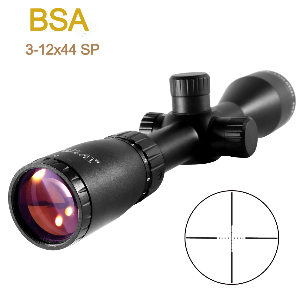 BSA AR 312X44 Hunting Riflescope Side Parallax Mil Dot Reticle