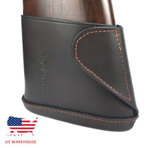 Canvas Rifle Shotgun Butt Stock Holder Leather Slip-on Buttstock Recoil Pad 