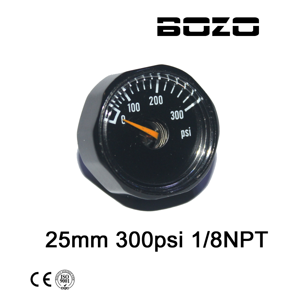 Paintball Airsoft Diving PCP AirGun Mini 25mm 300psi Manometer Gauge 1/8NPT