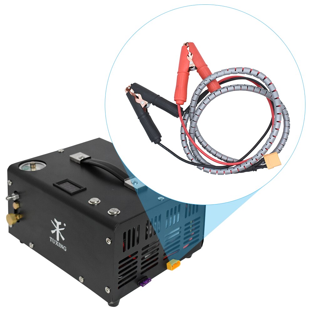 TUXING TXET061 4500Psi 300Bar 12V PCP Air Compressor High Pressure Pump Compressor Transformer Airgun Pneumatic Rifle Inflator