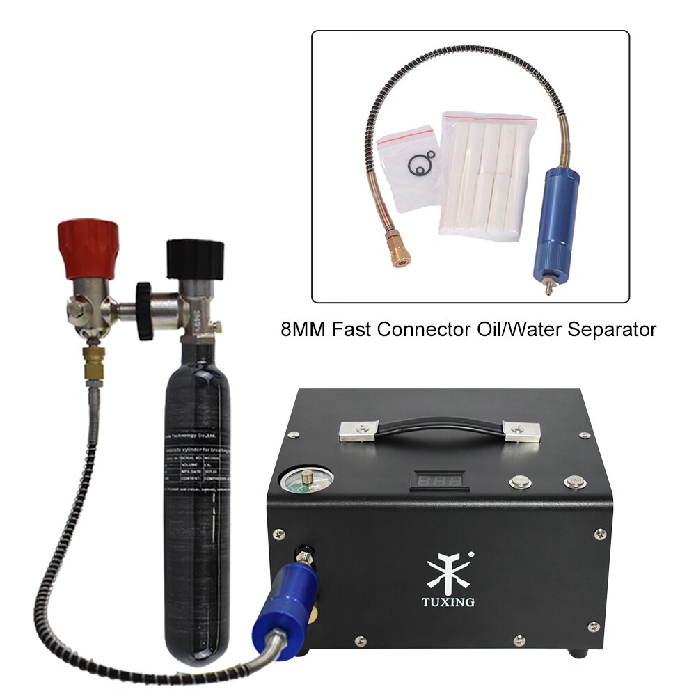 TUXING TXET061 4500Psi 300Bar 12V PCP Air Compressor High Pressure Pump Compressor Transformer Airgun Pneumatic Rifle Inflator