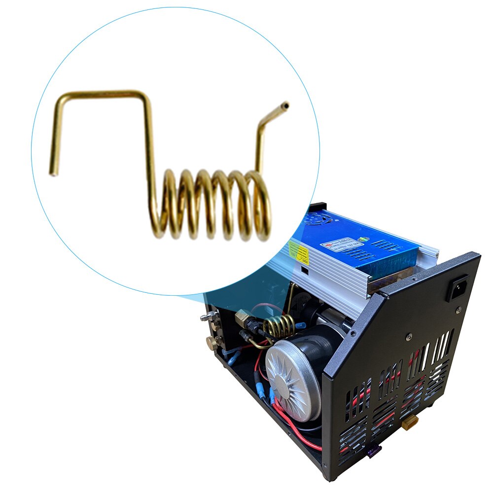 TUXING TXET063 300Bar 4500Psi Digital Control PCP Air Compressor Auto Stop 12V Portable Air Rifle Inflator Pneumatic Scuba Tank