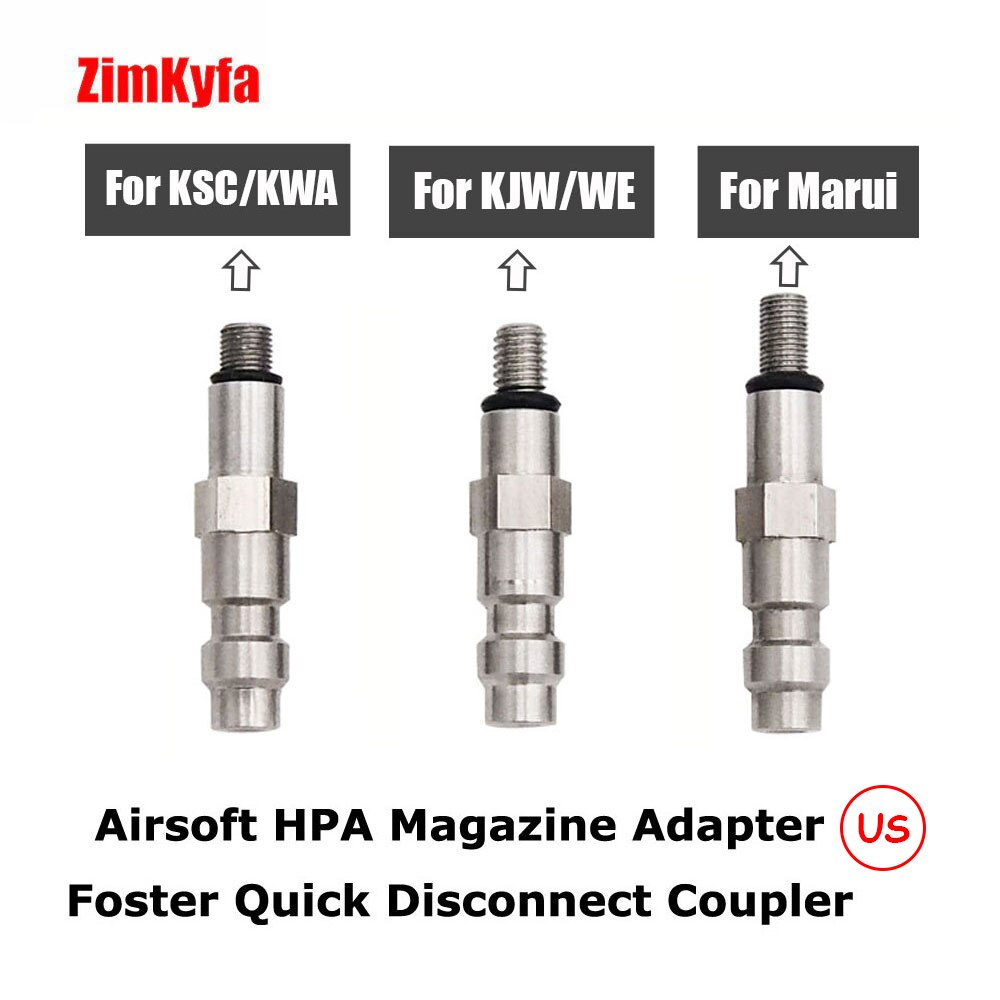 US Airsoft Foster Quick Disconnect Release,HPA Magazine Taps Valve Adapter,Male Plug 22-2,23-2,Female Plug 2202,2302