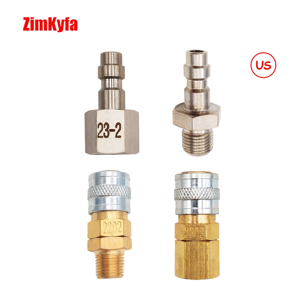 US Airsoft Foster Quick Disconnect Release,HPA Magazine Taps Valve Adapter,Male Plug 22-2,23-2,Female Plug 2202,2302
