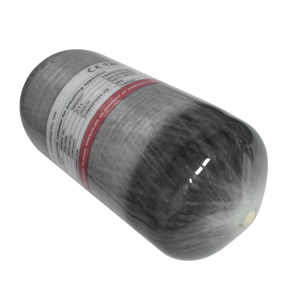 30Mpa 4500Psi 300Bar 2.5L Carbon Fiber Gas Cylinder PCP Air Cylinder Paintball HPA Tank for PCP Air Rifle Hunting Scuba M18*1.5