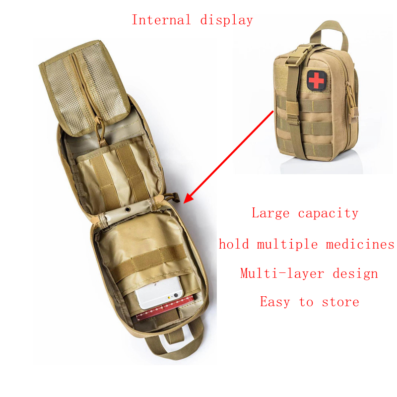 Molle Tactical First Aid Kits Medical Bag Emergency Outdoor Army Hunting Car Emergency Camping Survival Tool Military EDC Pouch