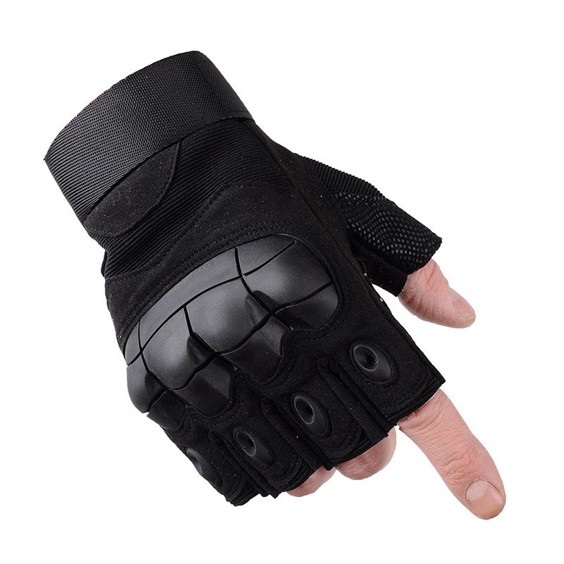 Outdoor Tactical Army Fingerless Gloves Hard Knuckle Paintball Airsoft Hunting Combat Riding Hiking Military Half Finger Gloves