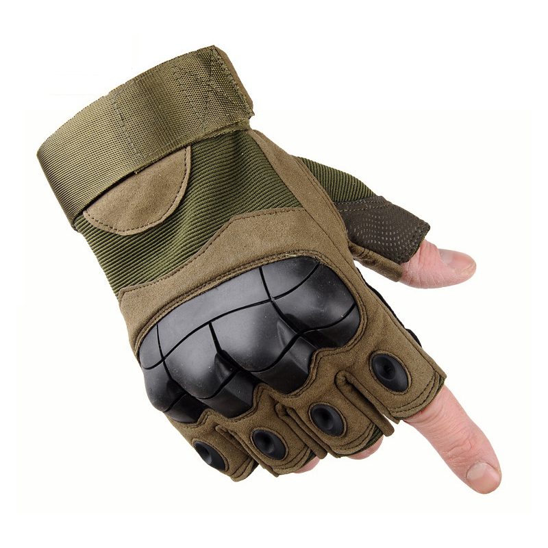 Outdoor Tactical Army Fingerless Gloves Hard Knuckle Paintball Airsoft Hunting Combat Riding Hiking Military Half Finger Gloves