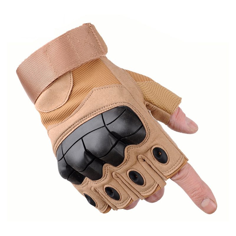 Outdoor Tactical Army Fingerless Gloves Hard Knuckle Paintball Airsoft Hunting Combat Riding Hiking Military Half Finger Gloves
