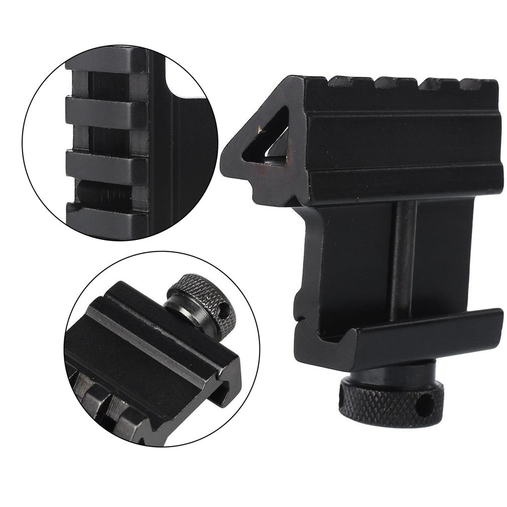 45 Degree Angle Tactical Scope Mount Aluminum 4 Slot Side Rail RTS Sight Rail Airsoft 45mm 20mm Pistol Base Adapter