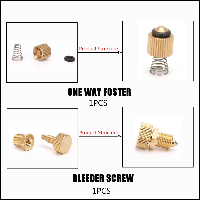 Air Pump Accessories Kits High Pressure Pump Replacement Set Spare Parts Fix Box Copper Piston Wrench Bleeder Screw 37pcs/set