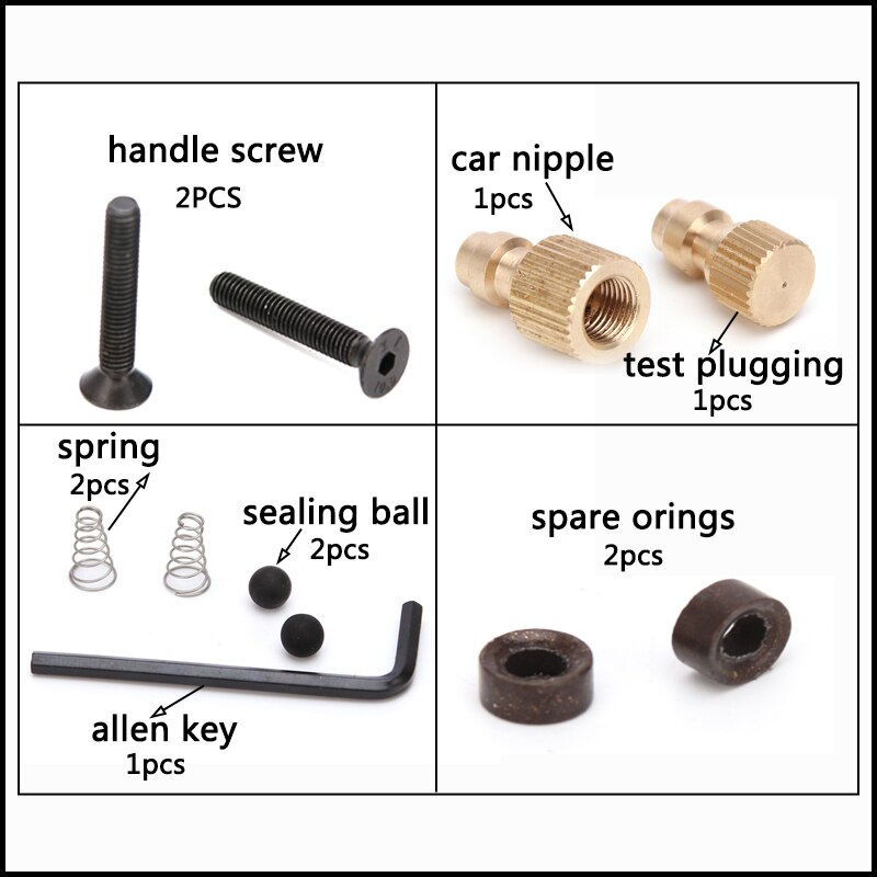 Air Pump Accessories Kits High Pressure Pump Replacement Set Spare Parts Fix Box Copper Piston Wrench Bleeder Screw 37pcs/set
