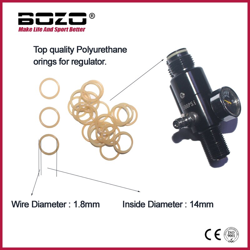 Paintball PCP Airsoft HPA Tank Regulator Head Seal Polyurethane/silica gel Oring 20/50pcs free shipping