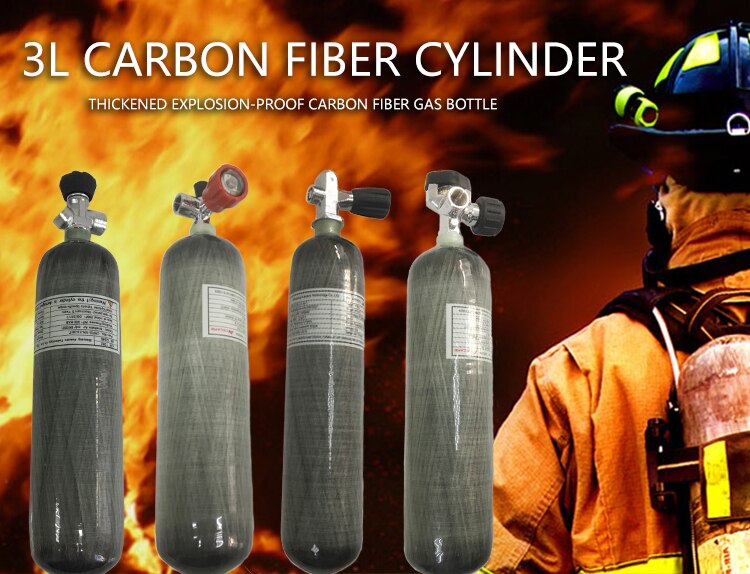 AC10311 3L 4500Psi Pcp Carbon Fiber Air Tank/Gas Cylinder Airforce Condor Red Valve Balloon With Compressed Air Cylinder Pcp
