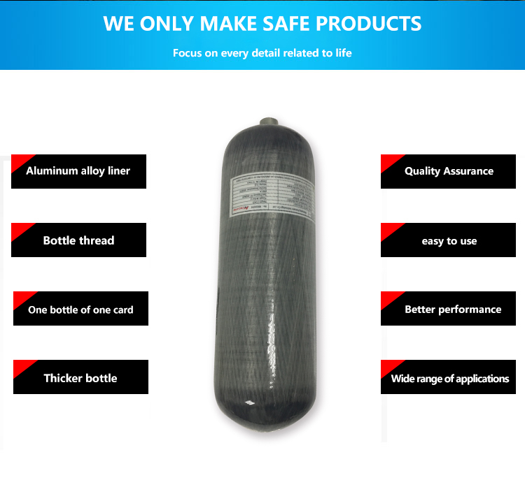 Acecare 9L Carbon Fiber Cylinder 4500Psi Hpa CE Scuba Tank & Valve & Filling Station Pcp Air Rifle/Airforce/Condor For Hunting