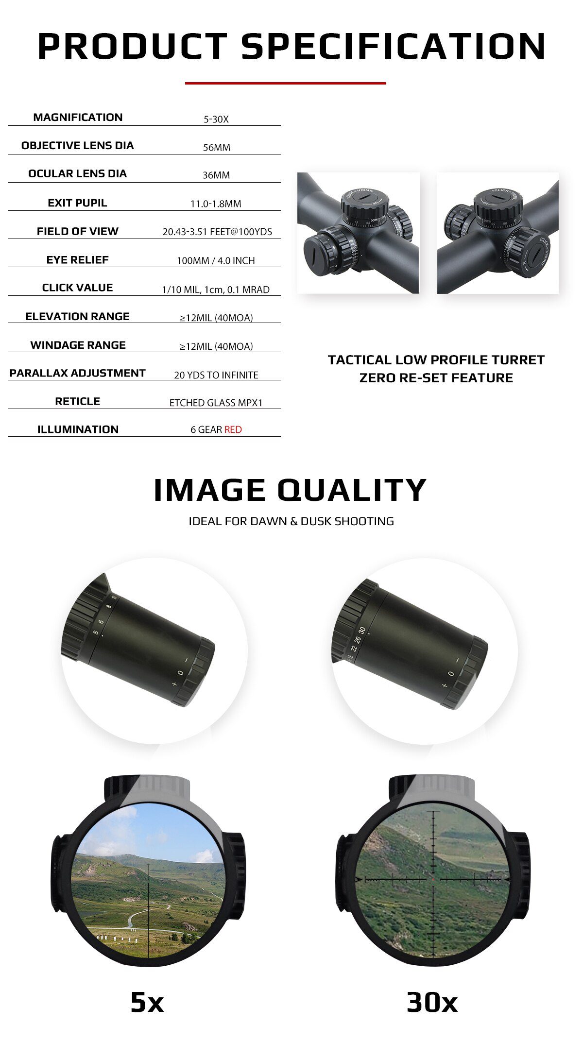 Vector Optics Taurus 5-30x56 First Focal Plane Military Tactical Riflescope Reticle High Quality Long Range Hunting Scope Vector Optics Taurus 5-30x56 First Focal Plane Military Tactical Riflescope Reticle High Quality Long Range Hunting Scope